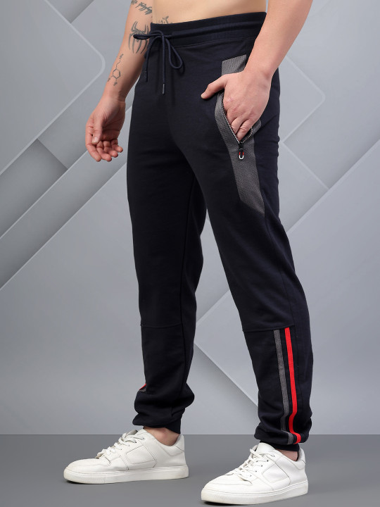 AKTIO Men Side Striped Cotton Joggers