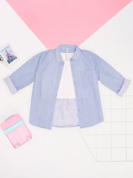 Pantaloons Junior Girls Cotton Shirt Style Top