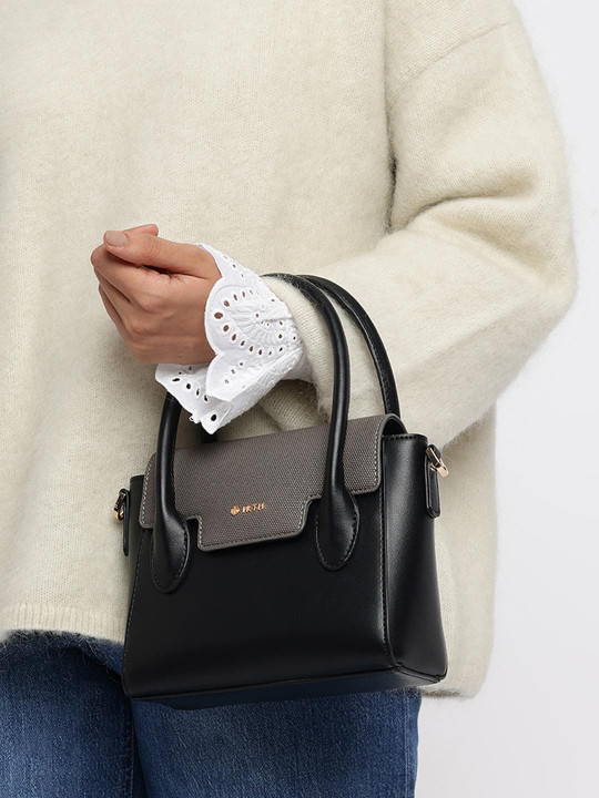 IRTH by House of Titan Textured Structured Handheld Bag