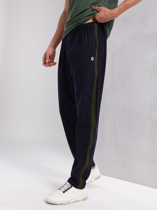 HRX by Hrithik Roshan Men Solid Track Pants With Side Stripe Detail