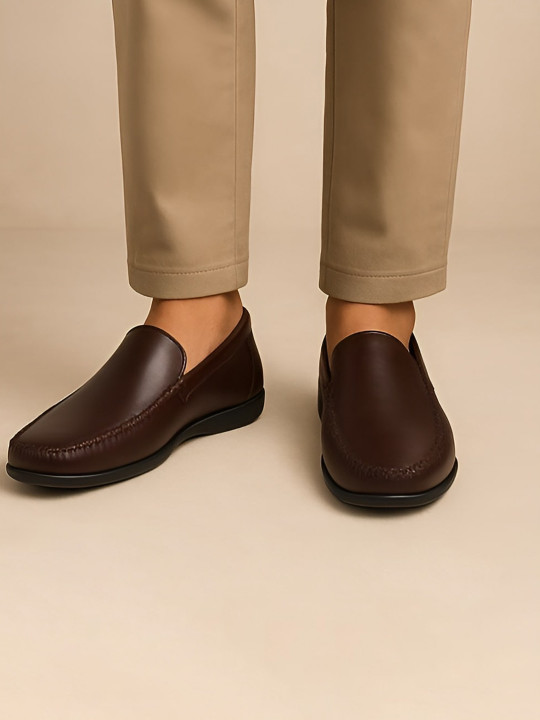 MICHEAL FERAAS Plus Size Leather Loafers