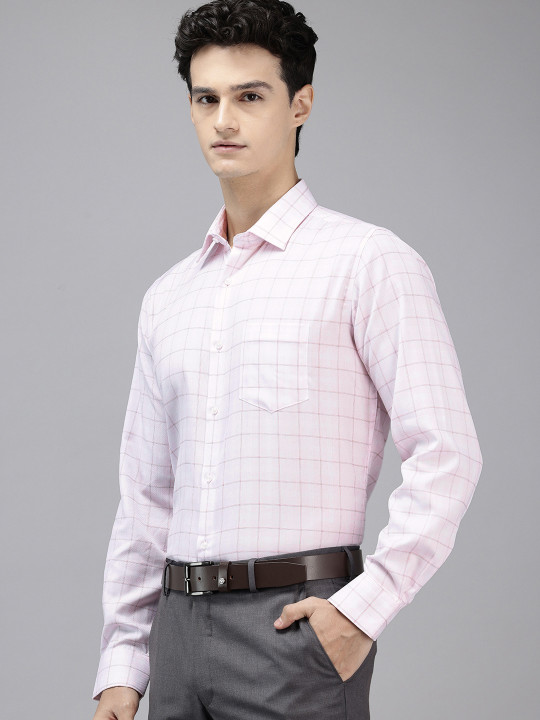 Van Heusen Custom Checked Pure Cotton Formal Shirt