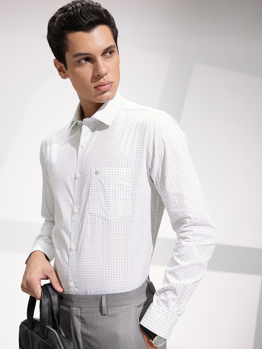 INVICTUS Men Premium Slim Fit Printed Pure Cotton Formal Shirt