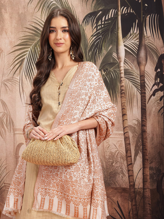 Sangria Women Woven Design Stole