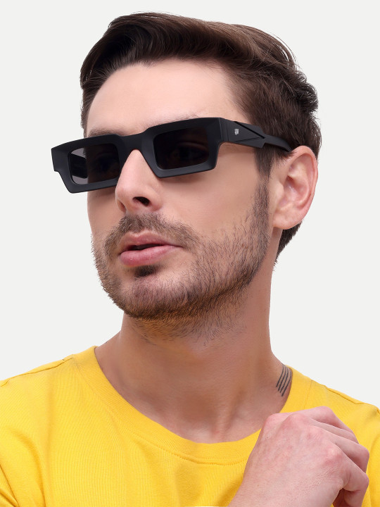 HAMILTANO WINSTON Men Black Wayfarer UV Protected Sunglasses Lens