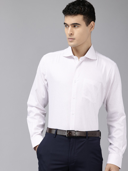 Van Heusen Pure Cotton Custom Fit Checked Formal Shirt