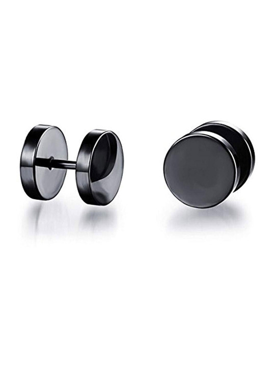 shobhram Unisex Black Earrings