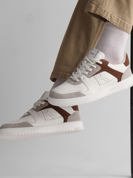 RARE RABBIT Men Colourblocked Leather Sneakers