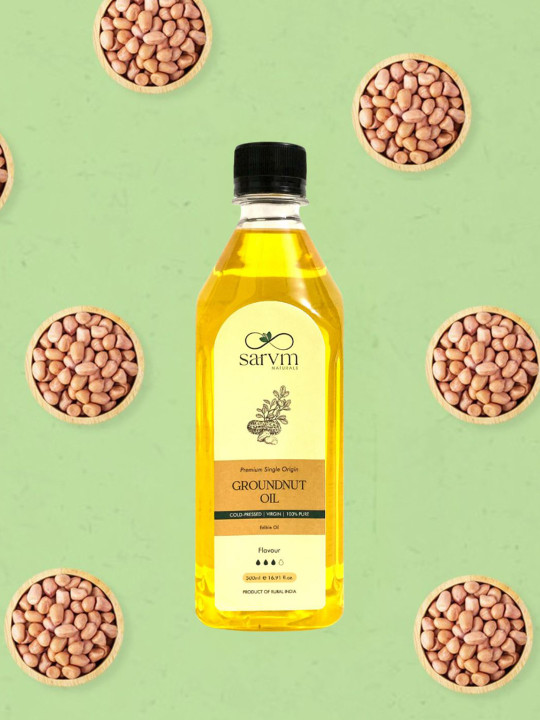 Sarvm Naturals Cold Pressed Groundnut Oil - 500 ml