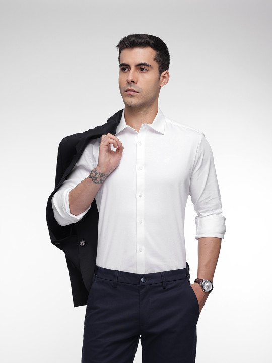 French Connection Men Premium Slim Fit Semiformal Shirt