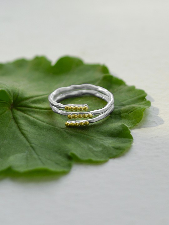 Rubans 925 Silver Dual Tone Handcrafted Delicate Ring