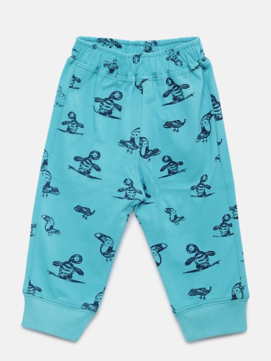 Boys Blue Printed Lounge Pants 8903208592136 0-3M