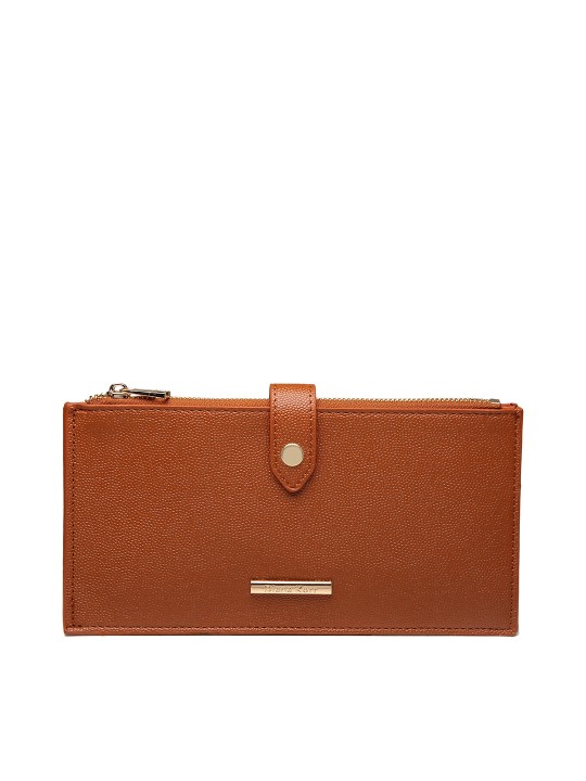 Women Brown Textured Card Holder