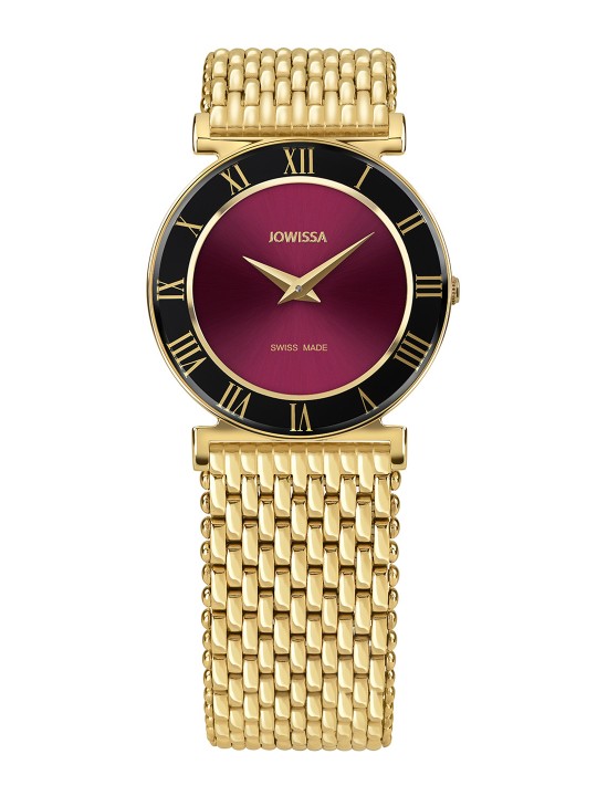 Women Maroon & Gold-Toned Analogue Watch