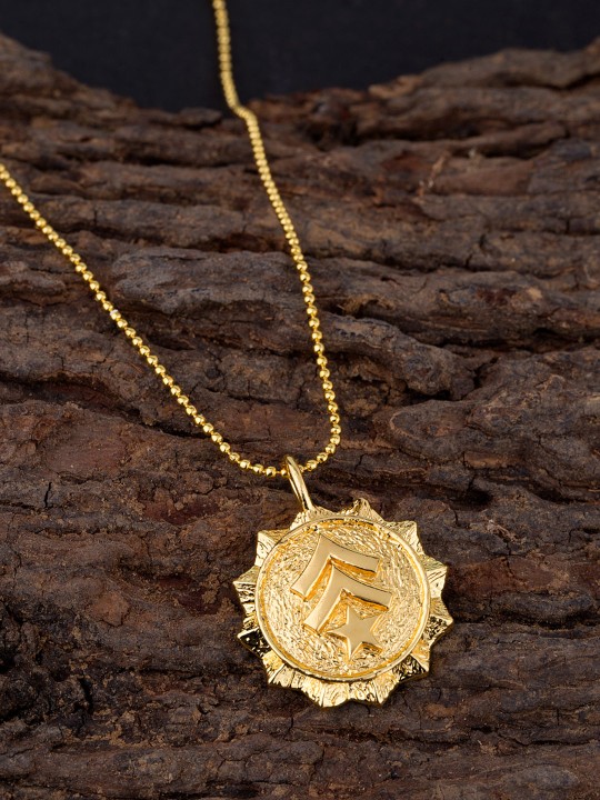 Men Gold Plated Pendant