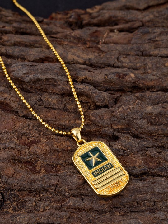 Men Gold Plated Pendant