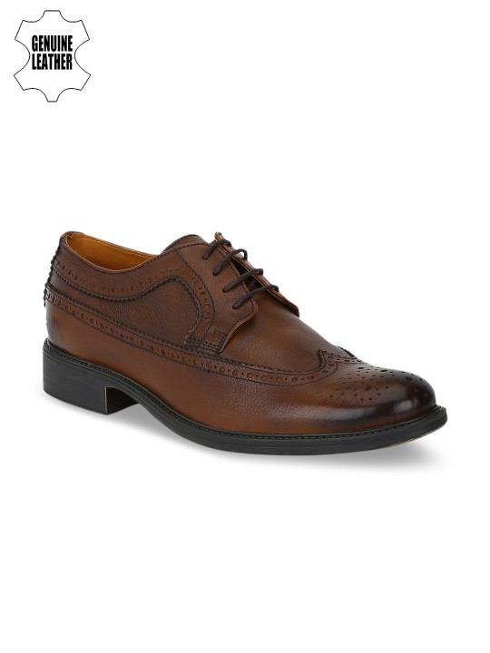 Men Tan Brown Leather Brogues 6