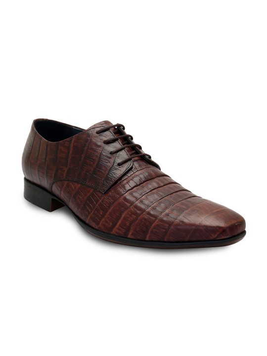 Men Brown Formal Leather Derbys 5