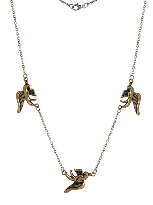 Silver-Toned Chain With Gold-Toned Pendant