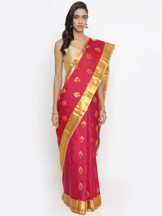 Red Pure Silk Woven Design Kanjeevaram Saree