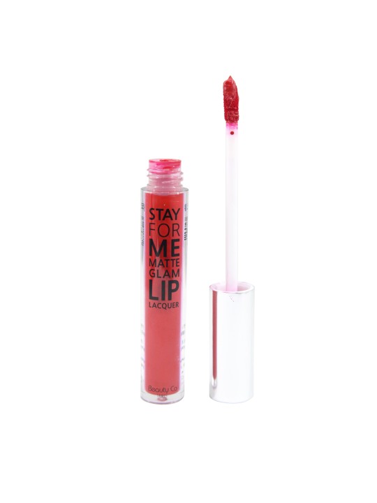 Red STAY FOR ME Matte Glam Liquid Lipstick