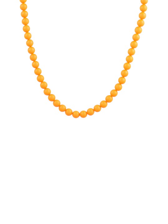 Orange Brass Choker Necklace