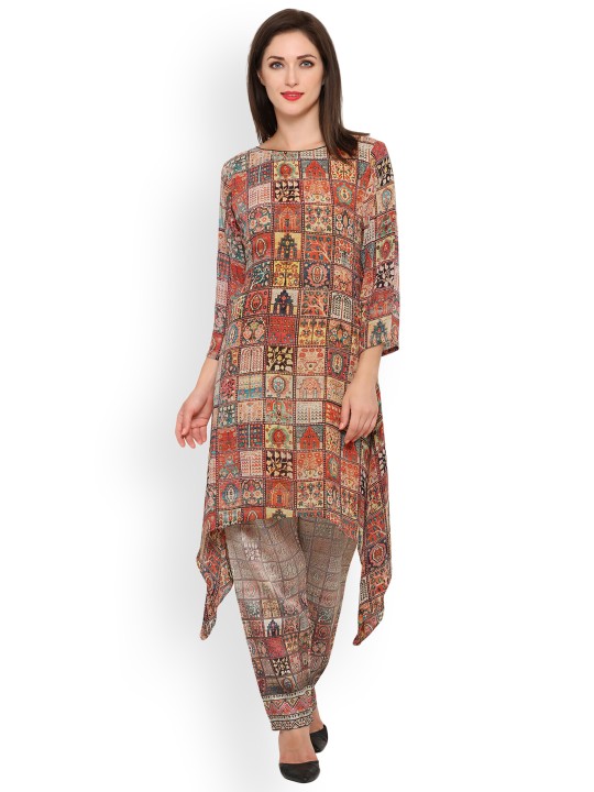 Women Multicoloured Printed Kurta with Salwar S