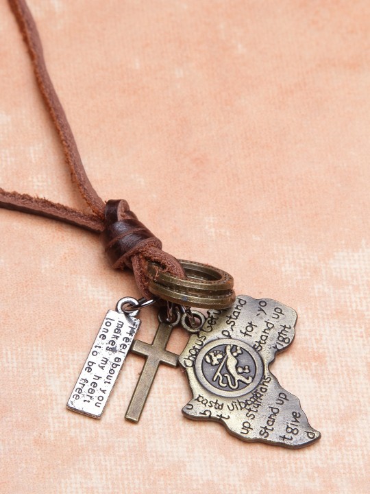 Brown Synthetic Handcrafted Necklace