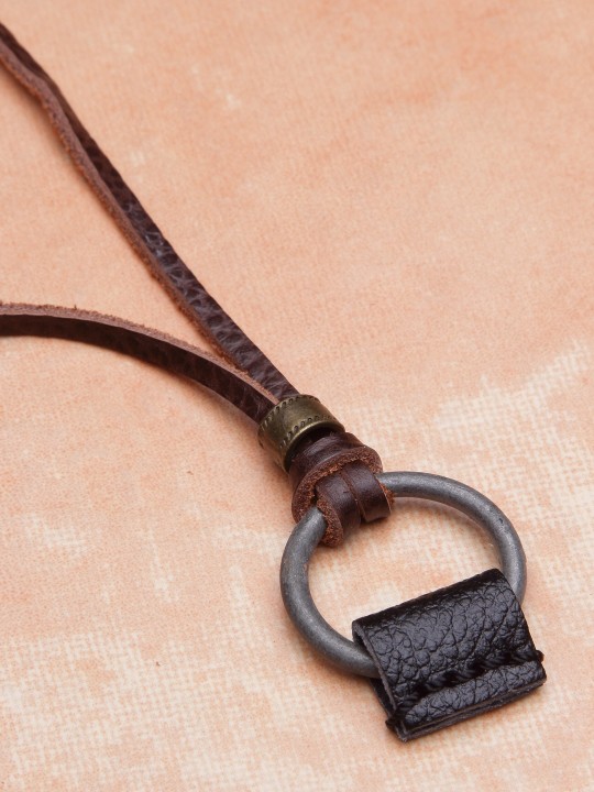 Brown & Black Synthetic Handcrafted Necklace