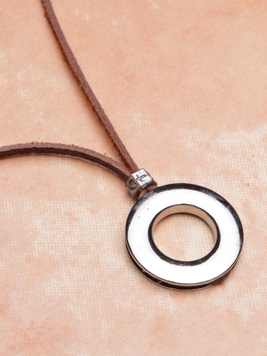 Silver-Toned Synthetic Handcrafted Necklace
