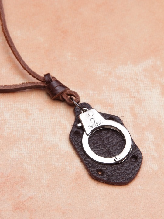 Silver-Toned Synthetic Handcrafted Necklace