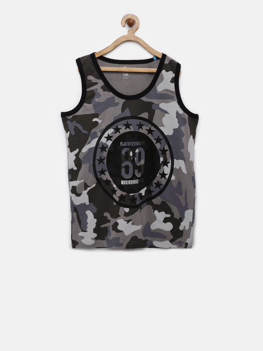 Boys Grey Printed T-shirt 16Y -  389