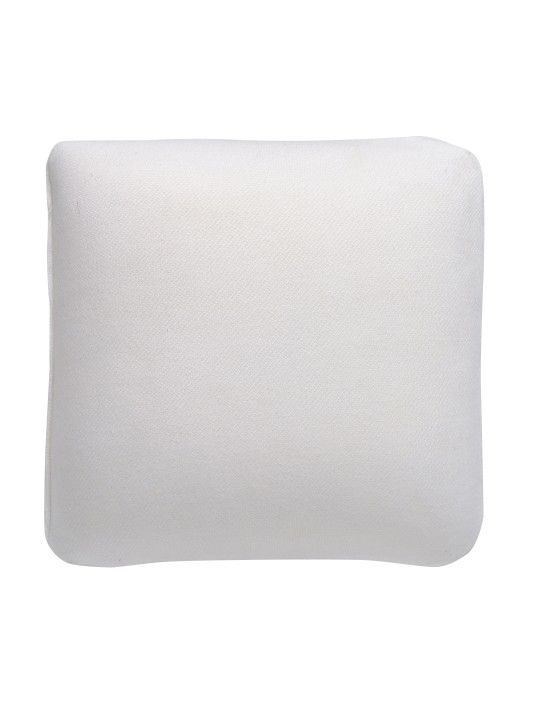 White CUSHMEM Solid Square Memory Foam Cushion