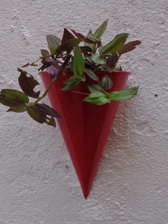 Red Wall-Mounted Planter