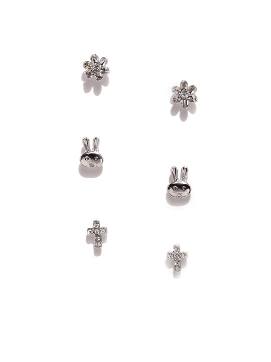 Set of 3 Stud Earrings