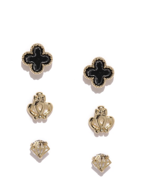 Set of 3 Stud Earrings