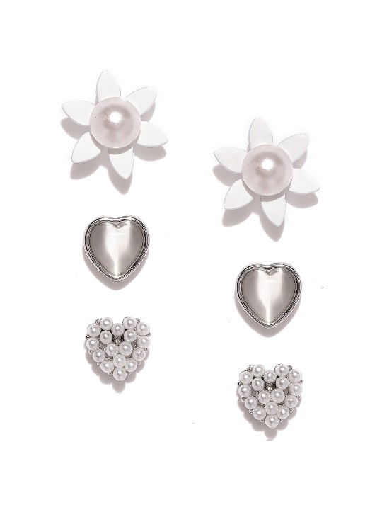 Set of 3 Stud Earrings