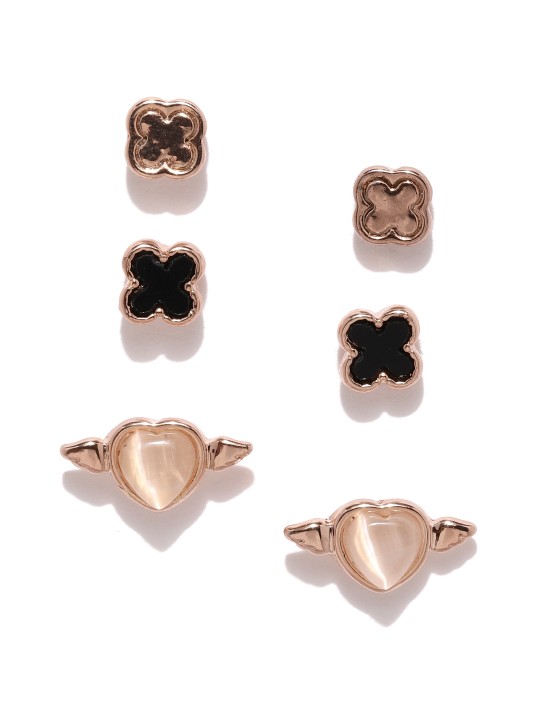 Set of 3 Stud Earrings