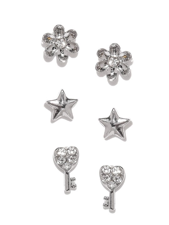 Set of 3 Stud Earrings