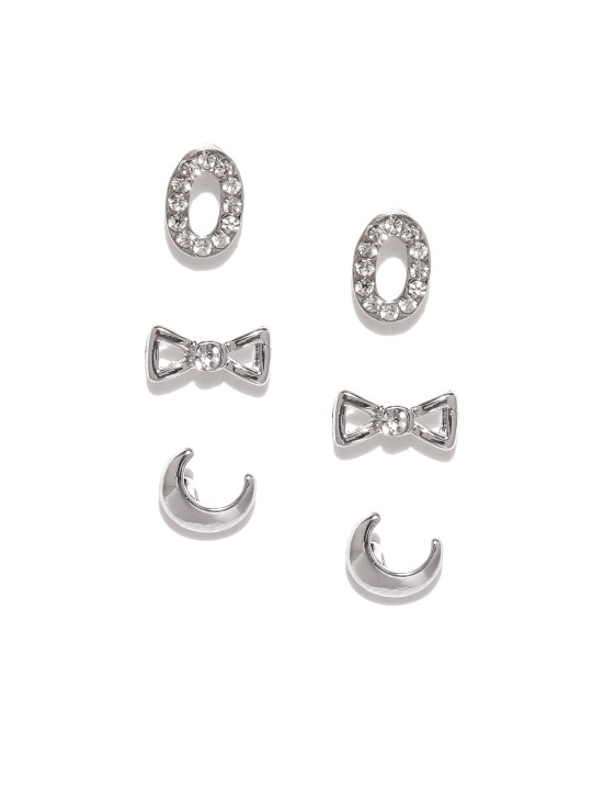 Set of 3 Stud Earrings