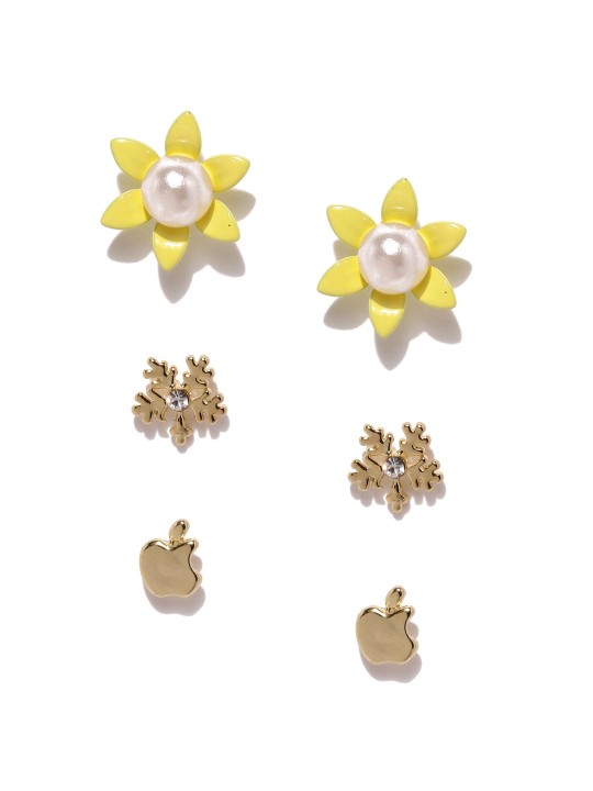 Set of 3 Stud Earrings