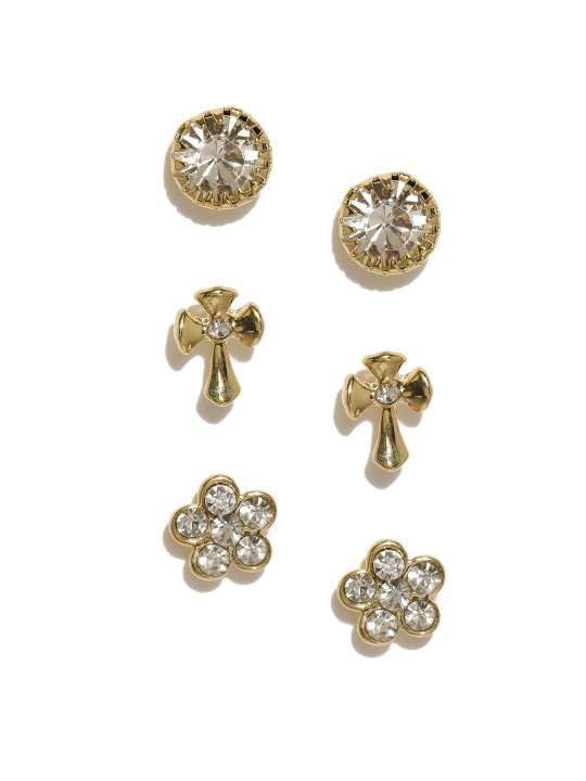 Set of 3 Stud Earrings