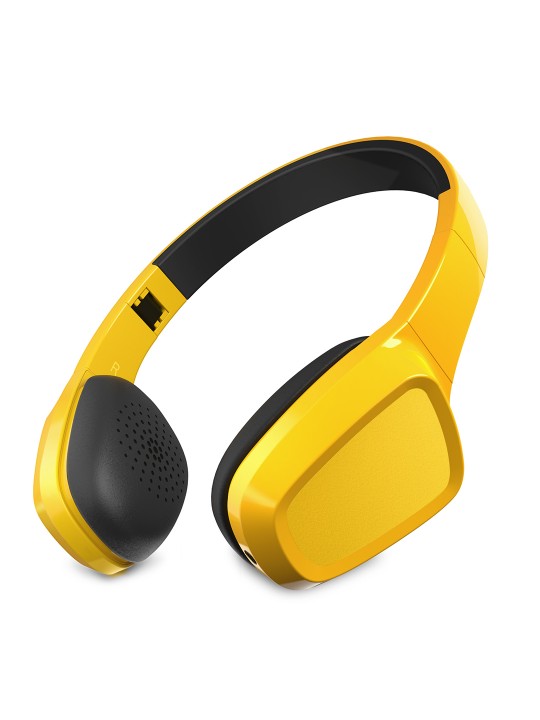 Unisex Yellow Headphones with Mic