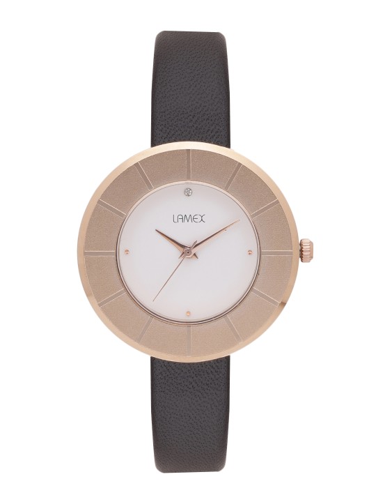 Women Off-White Analogue Watch EVITA DLX 3518/RG/WHITE