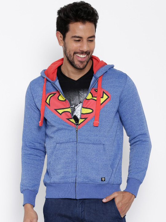 by Free Authority Blue Hooded Sweatshirt L