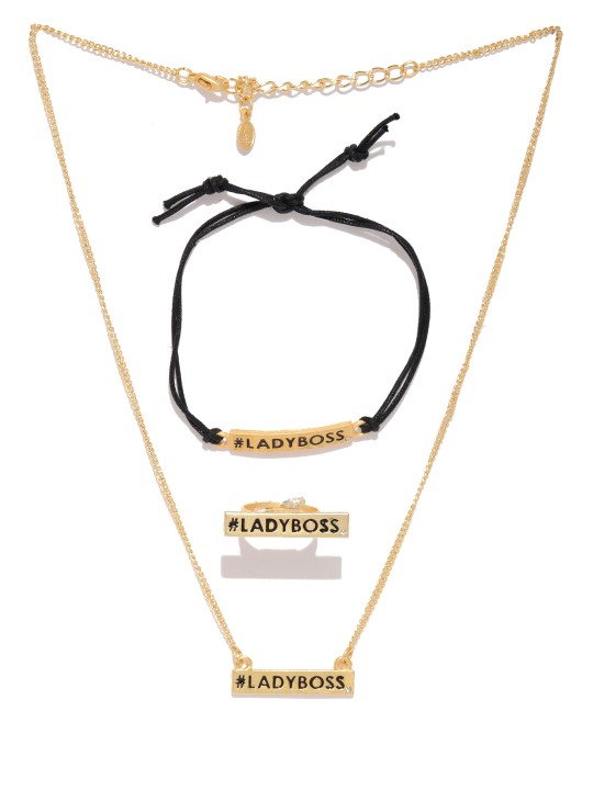For Nitya Gold-Toned Jewellery Set