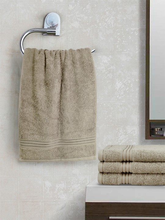 Brown Set Of 4 600 GSM Hand Towels