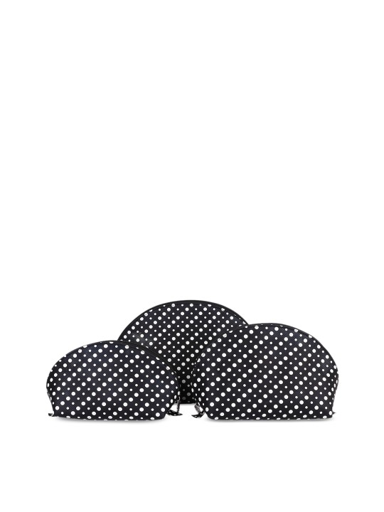 Pack of 3 Women Black Colourblocked Make-Up Pouch