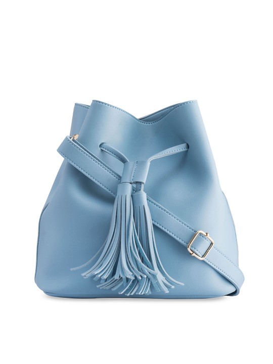 Blue Solid Sling Bag