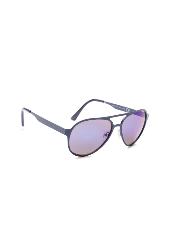 aqs mirrored unisex aviator sunglasses